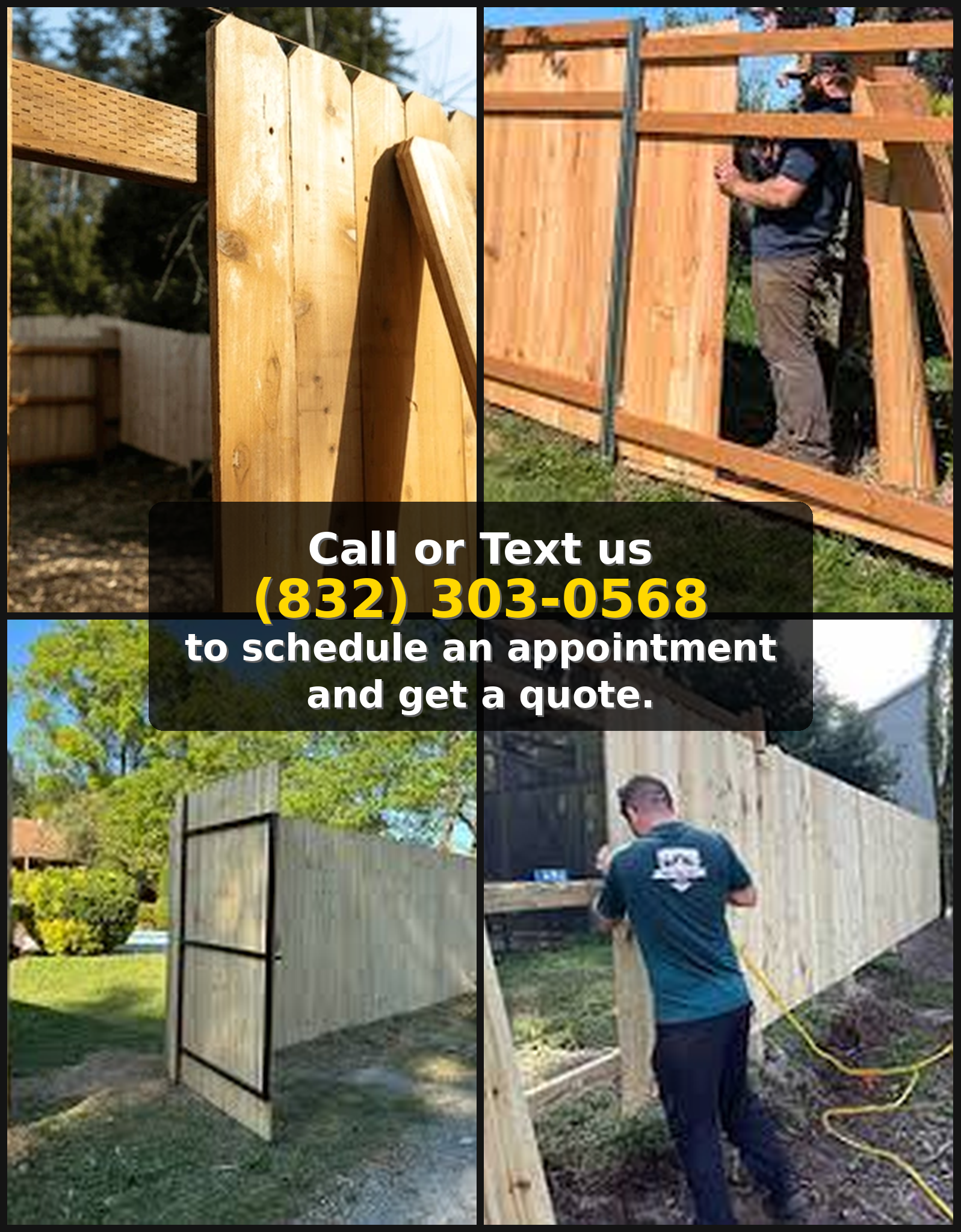 Custom wood fencing installations, repairs, and gate framing